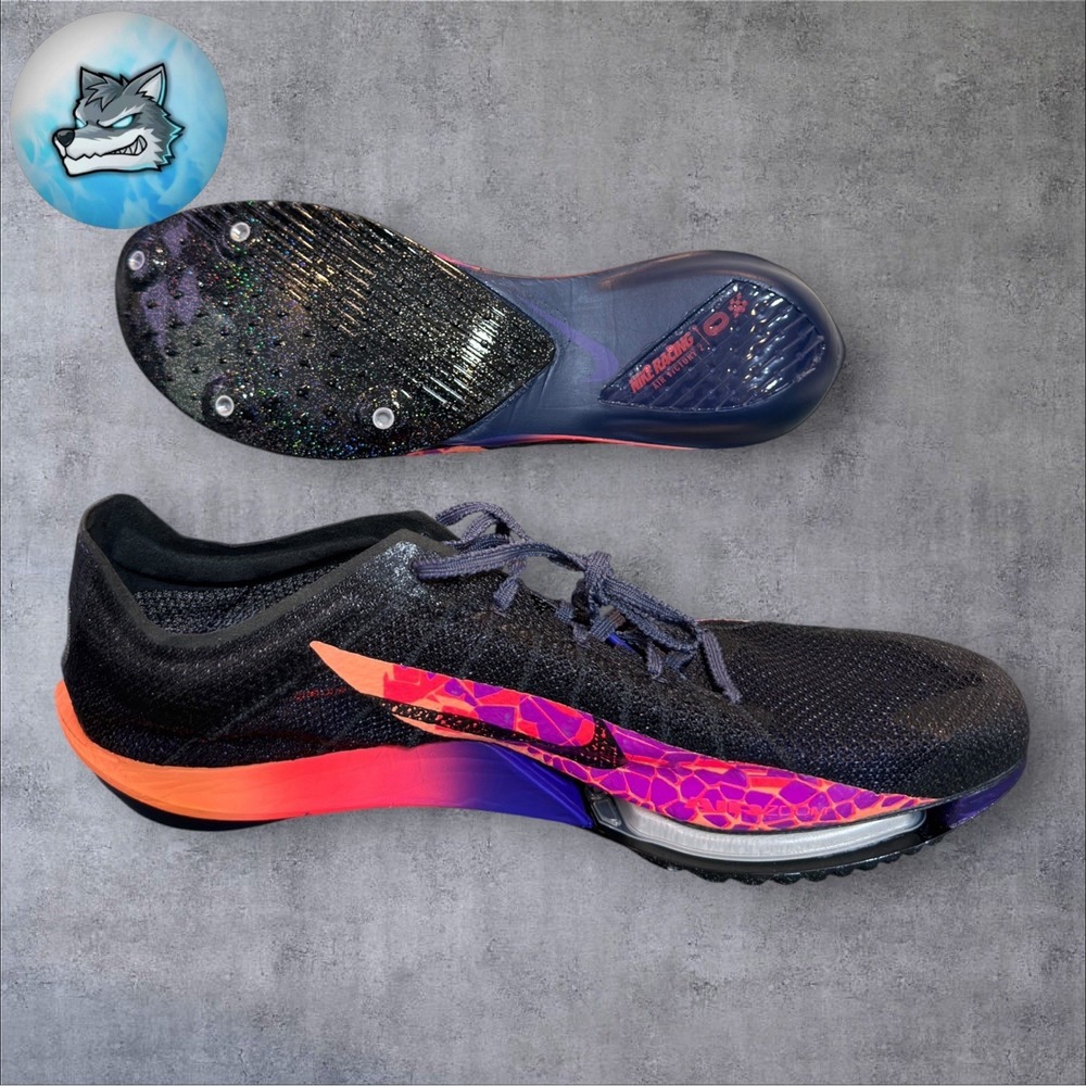 Nike Victory 2 Glam Track & Field Spikes Light Carbon Mens 12 IM9130-001 New - Picture 4 of 5